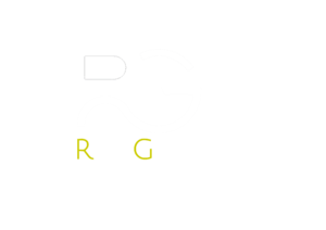 Imagen de logo RG Arquitectura letras blancas y amarillas